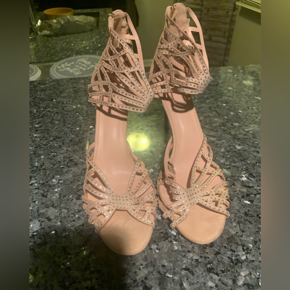 Brand New Studded Heels Zip up size 11